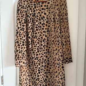 Merona Leopard Print Long Sleeve Dress